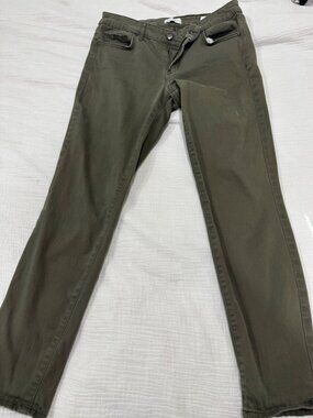 Jessica Simpson Relaxed Skinny Crop Jeans Size 4/27 Olive Green
